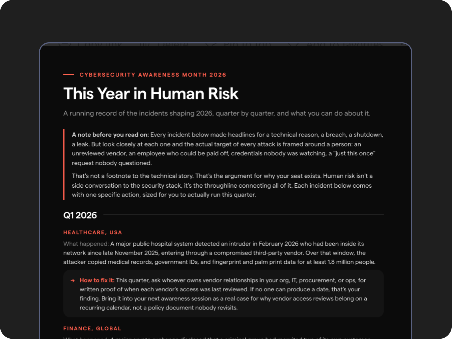 Quarterly Breaches Snapshot